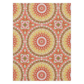 Nappe Motif Fiesta Mandala en rouge, jaune et vert (Devant)