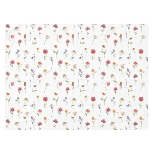 Nappe Motif Fleur sauvage de ressort d'aquarelle (Devant (Horizontal))
