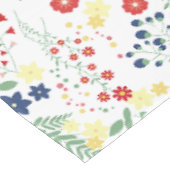 Nappe Motif Fleur sauvage simple blanc (Angle)