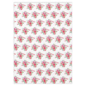 Nappe Motif fleurs roses et libellules (Devant)