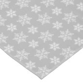 Nappe Motif flocon de neige blanc sur gris argent clair (Angle)