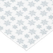 Nappe Motif flocon de neige bleu clair sur fond blanc (Angle)