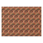 Nappe Motif Floral Abeilles d'or Orange Brown (Devant (Horizontal))