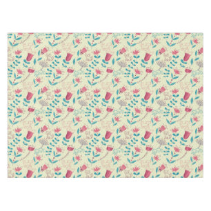 Nappe Motif floral avec des chats de bande dessinée