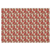 Nappe Motif floral blanc rouge Noël #17 ID1009 (Devant (Horizontal))