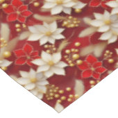 Nappe Motif floral blanc rouge Noël #17 ID1009 (Angle)