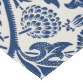 Nappe Motif floral bleu complexe sur fond clair (Angle)