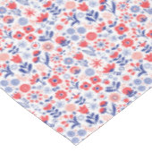 Nappe Motif floral bleu et de corail (Angle)