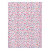 Nappe Motif floral bleu et de corail (Devant)