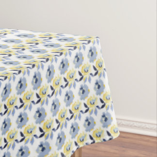 Nappe Motif floral bleu et jaune Cottagecore