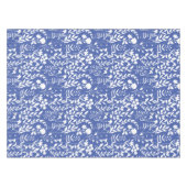 Nappe Motif floral bleu ST02x4 Blanc L Bleu BG (Devant (Horizontal))