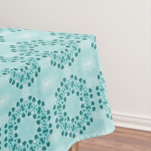 Nappe Motif floral, bleu Turquoise (In Situ)