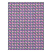 Nappe Motif floral botanique pourpre et rose (Devant)