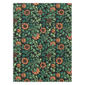 Nappe Motif floral complexe avec feuilles vertes (Devant)