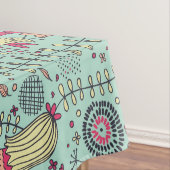 Nappe Motif floral de bande dessinée avec des oiseaux (In Situ)