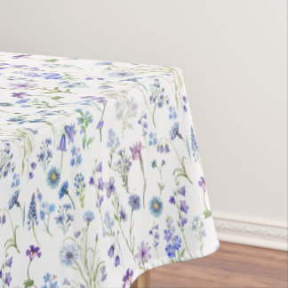 Nappe Motif floral de fleur sauvage bleu violet aquarell