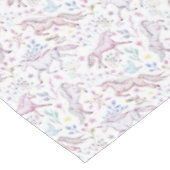 Nappe Motif floral de licorne d'aquarelle (Angle)