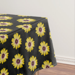 Nappe Motif floral de marguerite africaine jaune sur fon