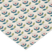 Nappe Motif floral de rétro turquoise (Angle)