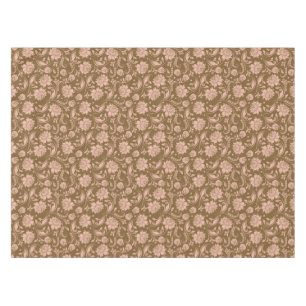 Nappe Motif floral de rose et de brun