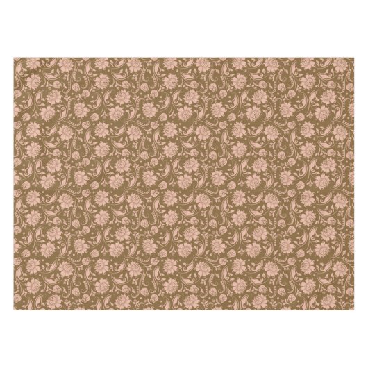 Nappe Motif floral de rose et de brun (Devant (Horizontal))