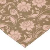 Nappe Motif floral de rose et de brun (Angle)