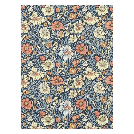 Nappe motif floral de style William Morris (Devant)