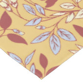 Nappe Motif floral élégant avec feuilles rouges et bleue (Angle)