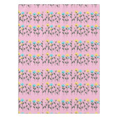 Nappe Motif floral gris chic monogramme (Devant)