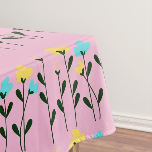 Nappe Motif floral gris chic monogramme (In Situ)