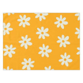 Nappe Motif floral jaune rétro simple (Devant (Horizontal))