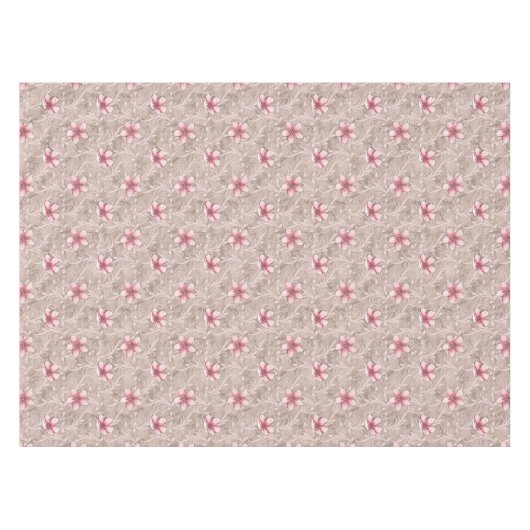 Nappe Motif floral rose (Devant (Horizontal))