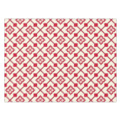 Nappe Motif floral rouge et blanc (Devant (Horizontal))
