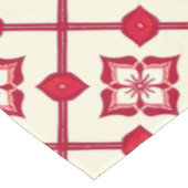 Nappe Motif floral rouge et blanc (Angle)