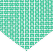 Nappe Motif floral simple vert et blanc rétro (Angle)