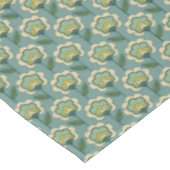 Nappe Motif floral turquoise et jaune (Angle)