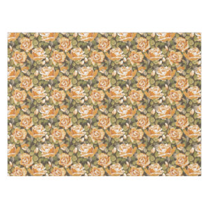 Nappe Motif floral vintage des roses jaunes
