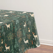Nappe Motif forestier Festive Green Deer (In Situ)