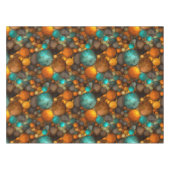 Nappe Motif fractal abstrait turquoise marron (Devant (Horizontal))