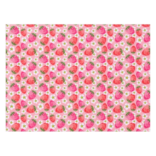 Nappe Motif fraises et fleurs (Devant (Horizontal))