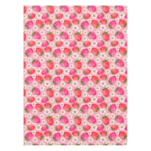 Nappe Motif fraises et fleurs (Devant)