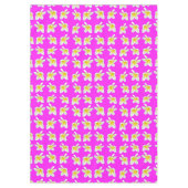 Nappe Motif Frangipani Rose Chaud Et Jaune, (Devant)