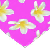 Nappe Motif Frangipani Rose Chaud Et Jaune, (Angle)