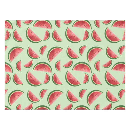 Nappe Motif Fruit De Pastèque Sur Vert (Devant (Horizontal))