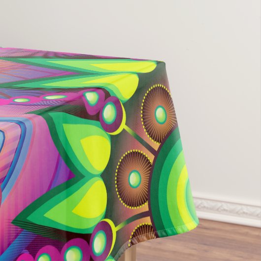 Nappe Motif funky rétro Abstrait Bohème (In Situ)