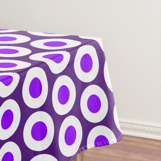 Nappe Motif géométrique à deux tons violet rétro amusant (In Situ)