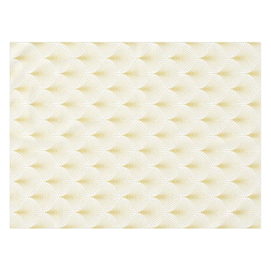 Nappe Motif Géométrique Art Déco En Or & Blanc (Devant (Horizontal))