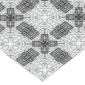 Nappe Motif géométrique blanc et noir (Angle)