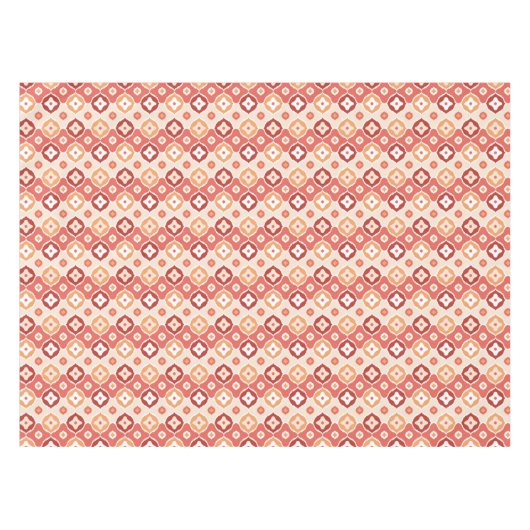 Nappe Motif géométrique d'ikat d'or (Devant (Horizontal))