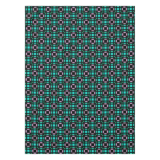 Nappe Motif géométrique en vert et en couleurs géométriq (Devant)